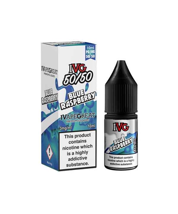 Blue Raspberry 50/50 E-Liquid by IVG 10ml