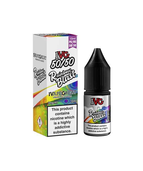 Rainbow Blast 50/50 E-Liquid by IVG Menthol 10ml