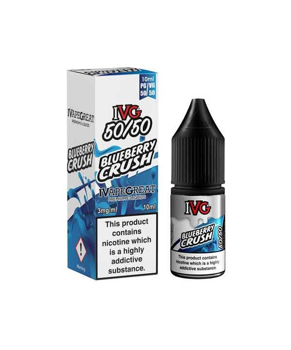 Blueberry Crush 50/50 E-Liquid by IVG Menthol 10ml