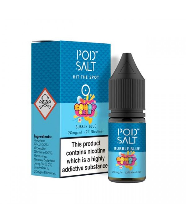 Bubble Blue Nicotine Salt E-Liquid by Pod Salt
