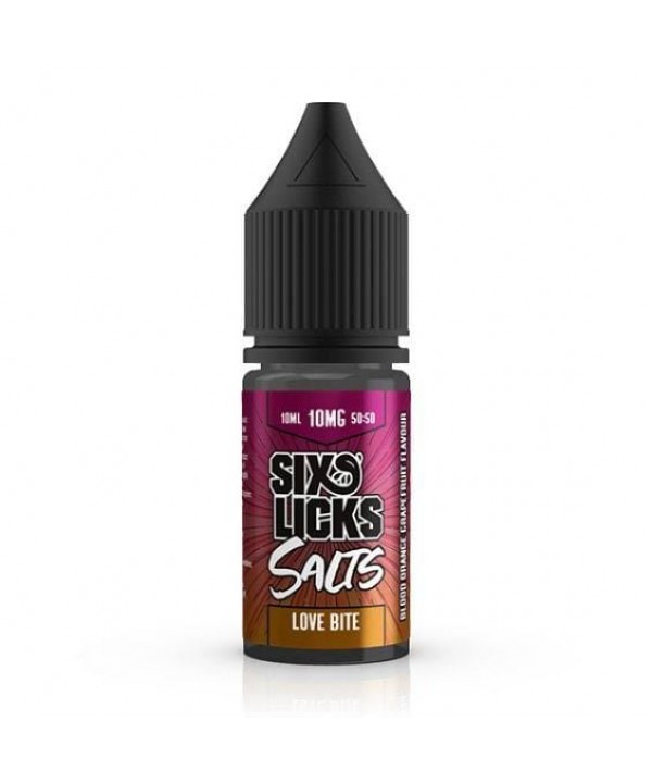 Love Bite by Six Licks Salt Nic E-Liquid 10ml