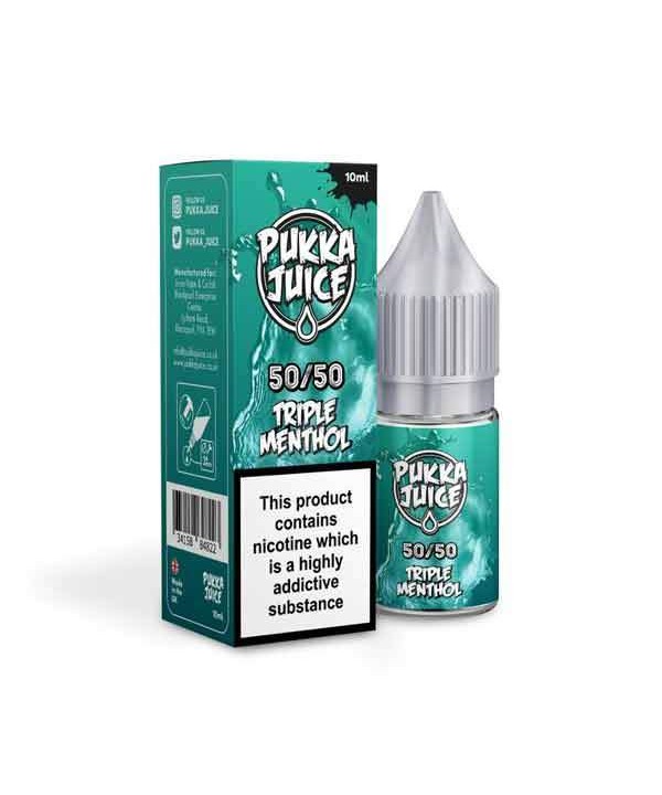 Triple Menthol by Pukka Juice 50/50 E-Liquid 10ml