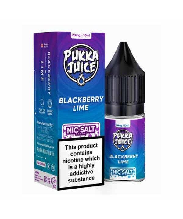 Blackberry Lime Nic Salt by Pukka Juice 10ml