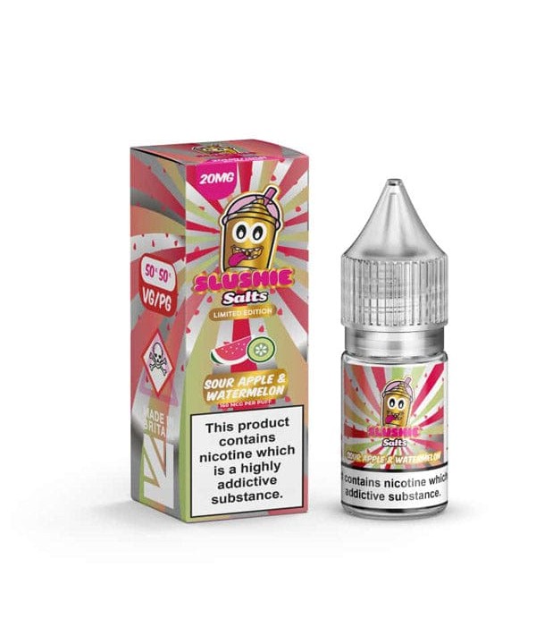 Sour Apple and Watermelon by Slushie Salts Nic Sal...