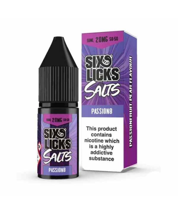Passion8 by Six Licks Salt Nic E-Liquid 10ml