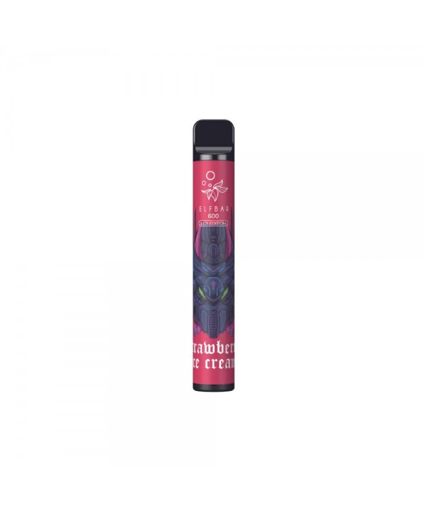 Strawberry Ice Cream Elf Bar 600 Lux Edition Disposable Vape Kit